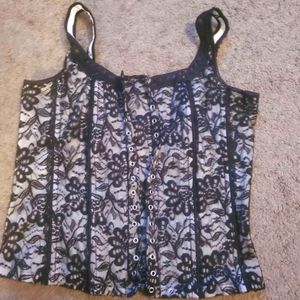 VTG TRIPP Lace corset top, size 14